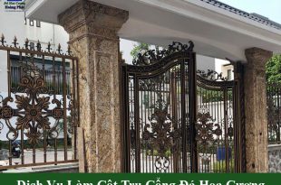 Dịch vụ làm cột trụ cổng đá hoa cương