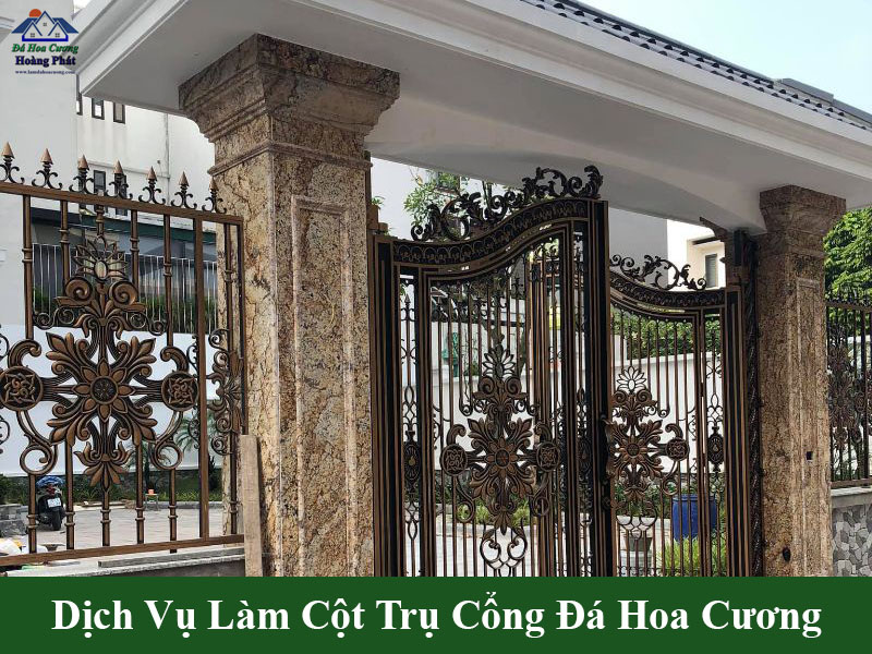 Dịch vụ làm cột trụ cổng đá hoa cương