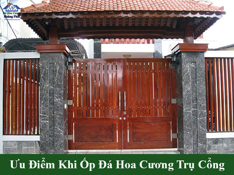 Ưu điểm khi ốp đá hoa cương trụ cổng