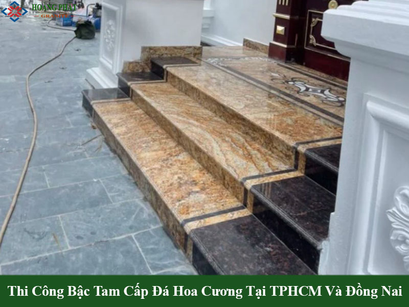 Mẫu đá ốp bậc tam cấp đá hoa cương được ưa chuộng