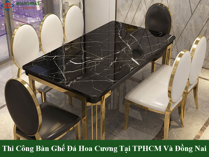 Mẫu bàn ăn bằng mặt đá hoa cương chống trầy xước