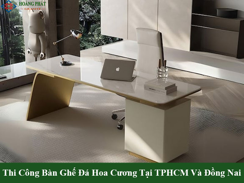 Mẫu mặt bàn làm việc bằng đá hoa cương vân đá tự nhiên đẹp