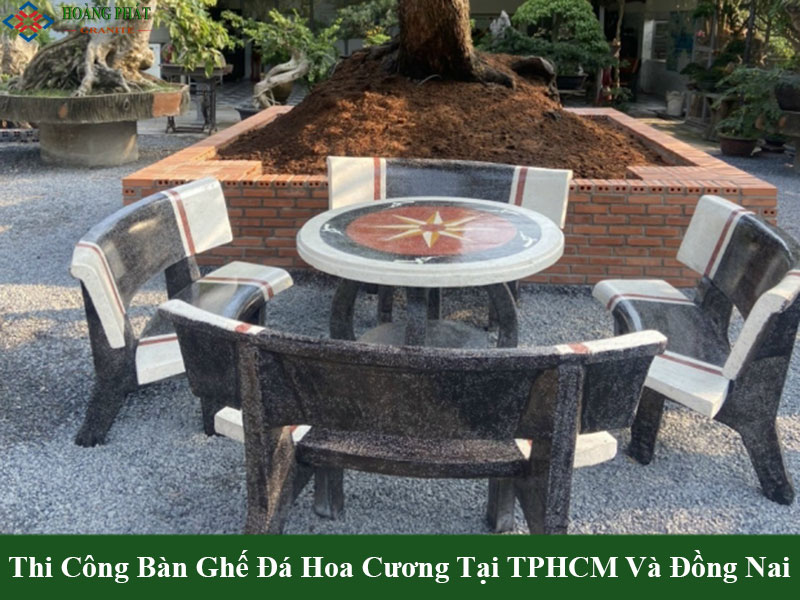 Mẫu bàn ghế đá hoa cương đẹp 