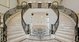 Mẫu đá cầu thang đen trắng, đá hoa cương ốp cầu thang màu đen trắng