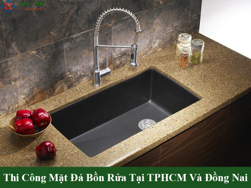 Mẫu mặt bàn đá bồn rửa đẹp cho nhà bếp