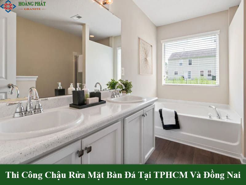 Mẫu chậu rửa mặt bàn đá đẹp màu trắng tinh tế