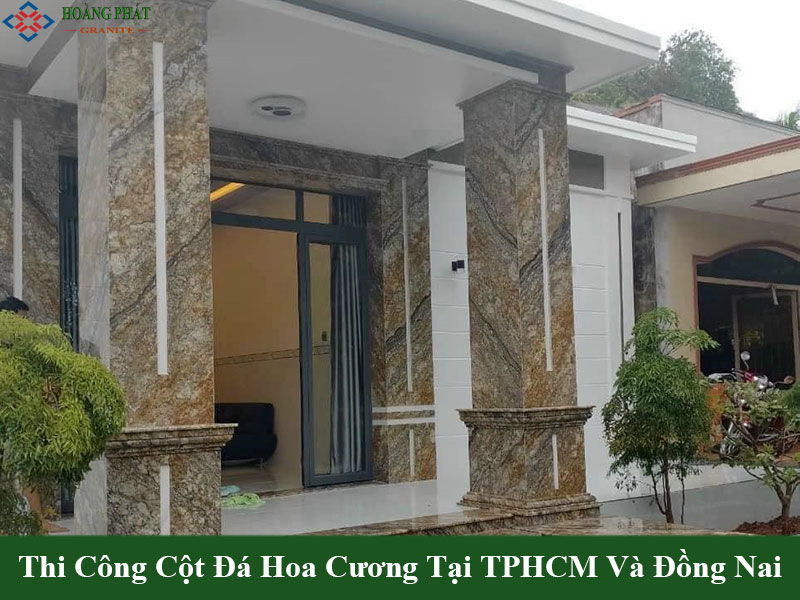 Mẫu cột ốp đá hoa cương đẹp sang trọng