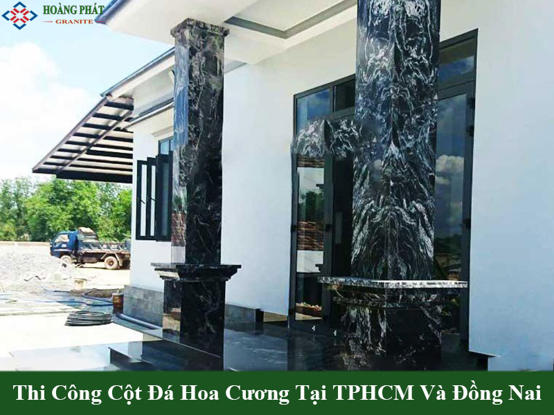 Mẫu cột ốp đá hoa cương sang trọng cao cấp