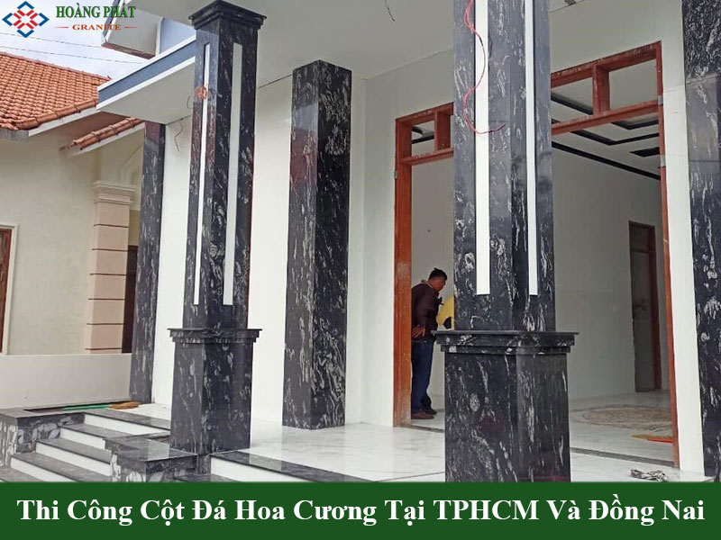 Mẫu cột ốp đá hoa cương đẹp cao cấp