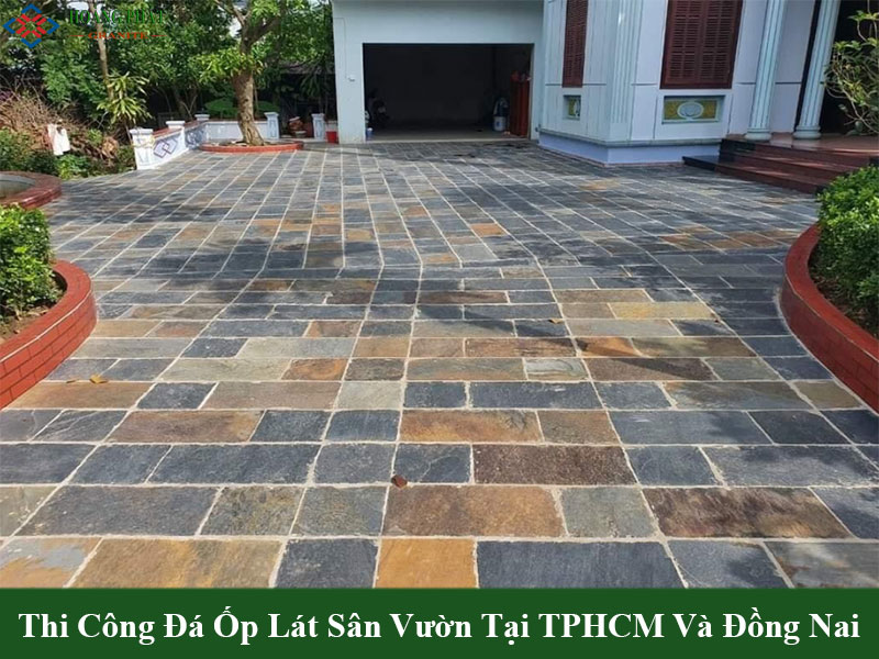 Mẫu đá lát sân vườn chống trơn phổ biến hiện nay