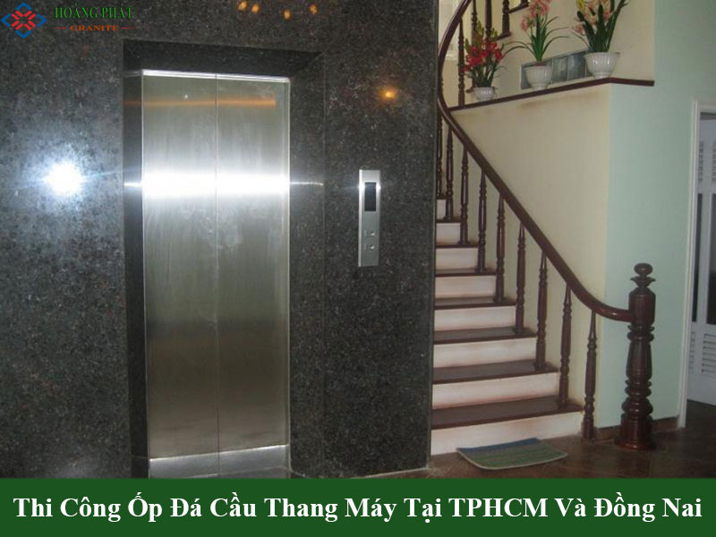 Mẫu đá ốp khu vực thang máy gia đình