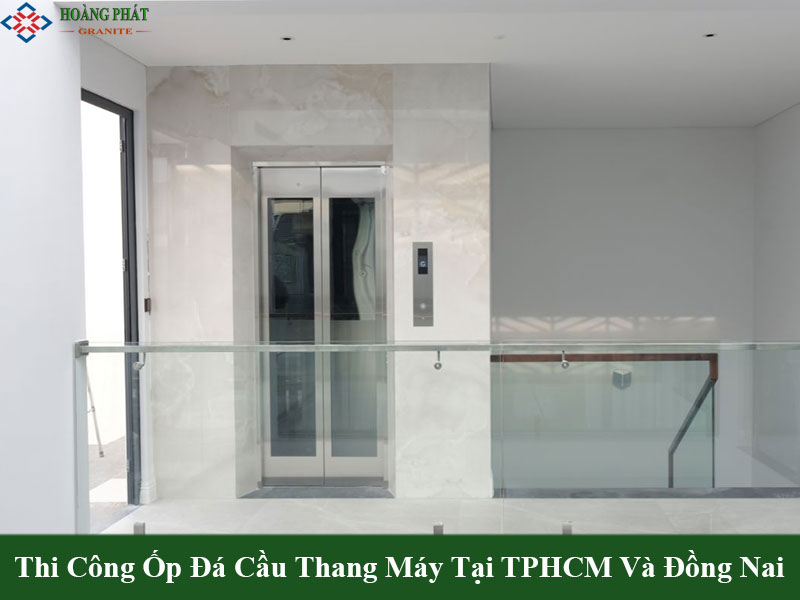 Mẫu đá tự nhiên ốp cầu thang máy cao cấp