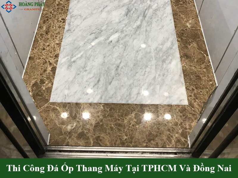 Mẫu đá thang máy vân đẹp tinh tế