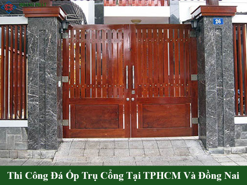 Mẫu đá ốp trụ cổng đẹp sang trọng