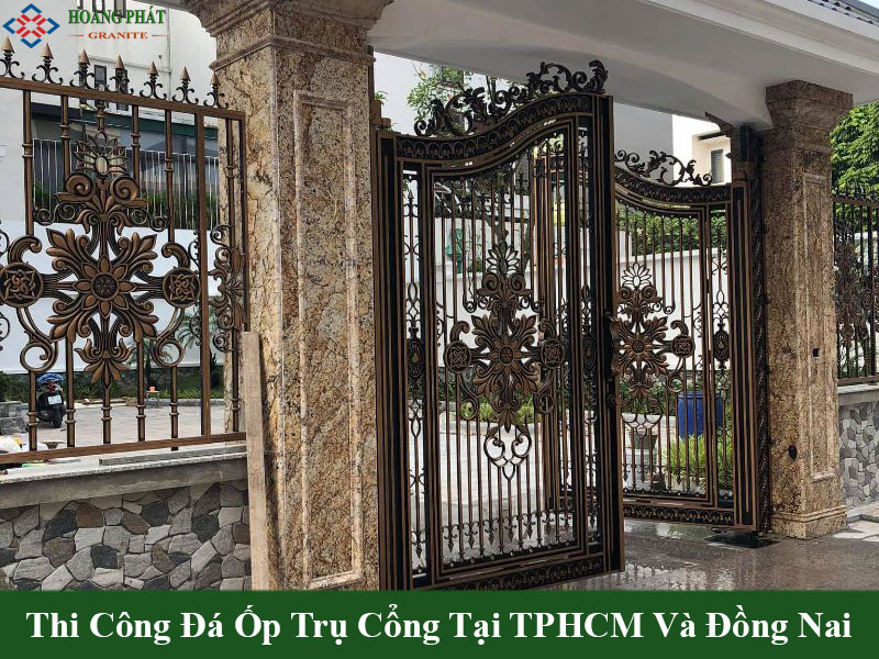 Mẫu đá granite ốp trụ cổng đẹp