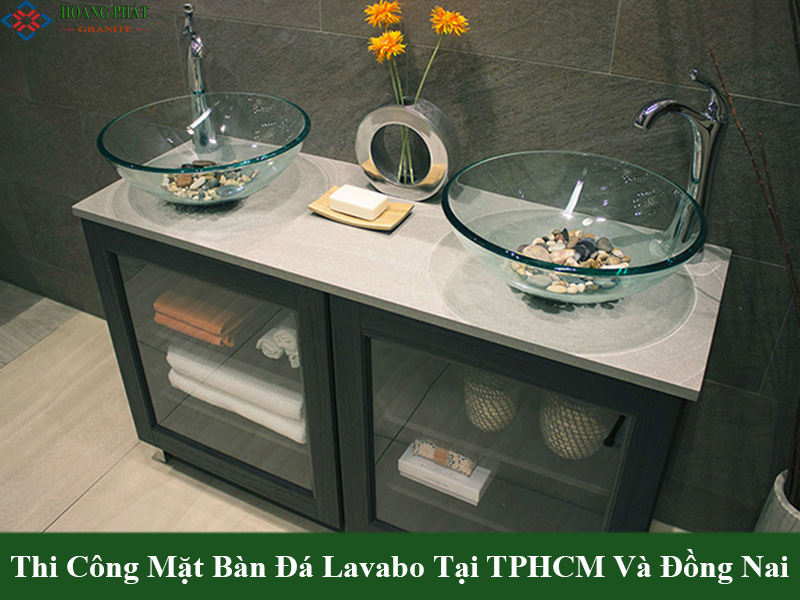 Mẫu mặt bàn đá lavabo đẹp chống thấm dễ vệ sinh