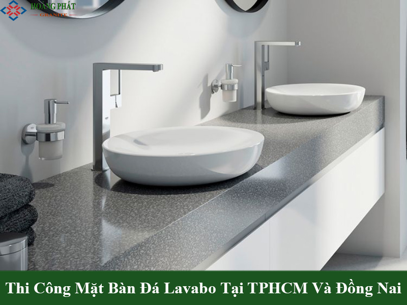 Mẫu mặt bàn đá lavabo đẹp hiện đại